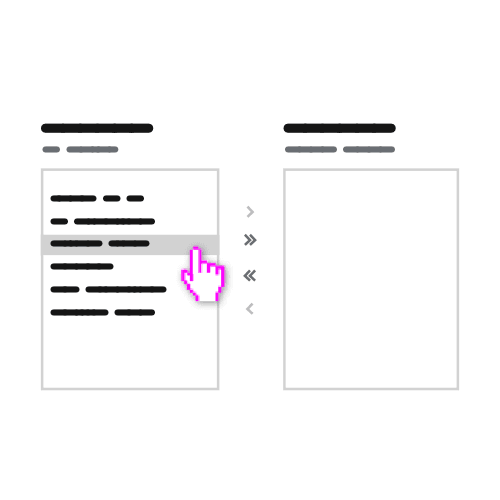 Dual list selector illustration