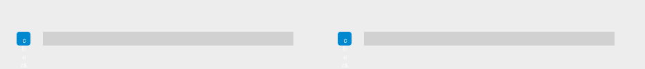 Example of data inputs arranged in a horizontal placement